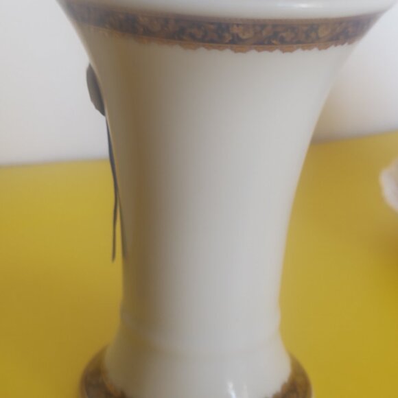 Bacchus Limoges Hand Painted Vase 5" - Picture 6 of 8